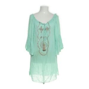 Mint Green Boho Tunic Beach Cover up